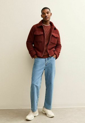 REGULAR TEXTURED CREW NECK  - Stickad tröja - plum