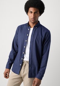 Lindbergh MELANGE BRUSHED SHIRT - Srajca - navy