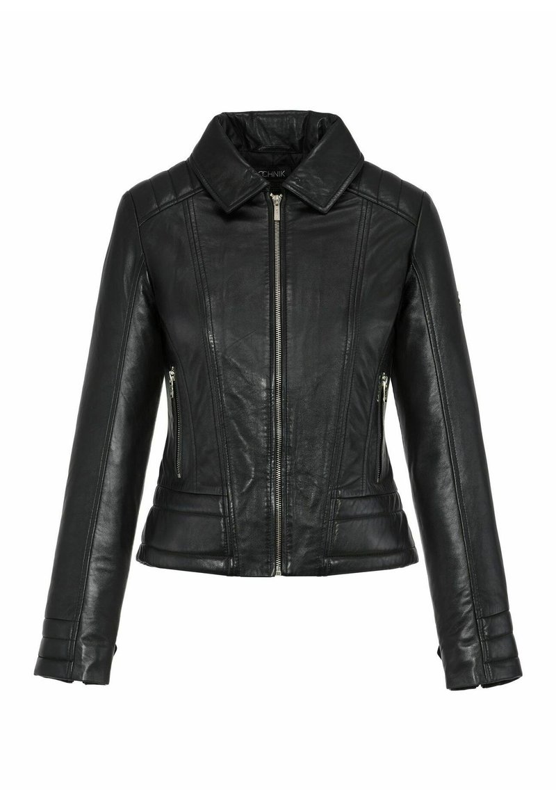 OCHNIK Leren jas zwart OCHNIK Leren jas zwart