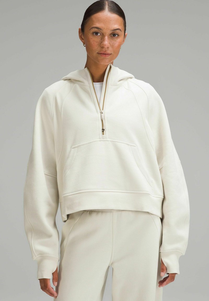 lululemon SCUBA OVERSIZED HALF ZIP Kapuzenpullover bone/weiß