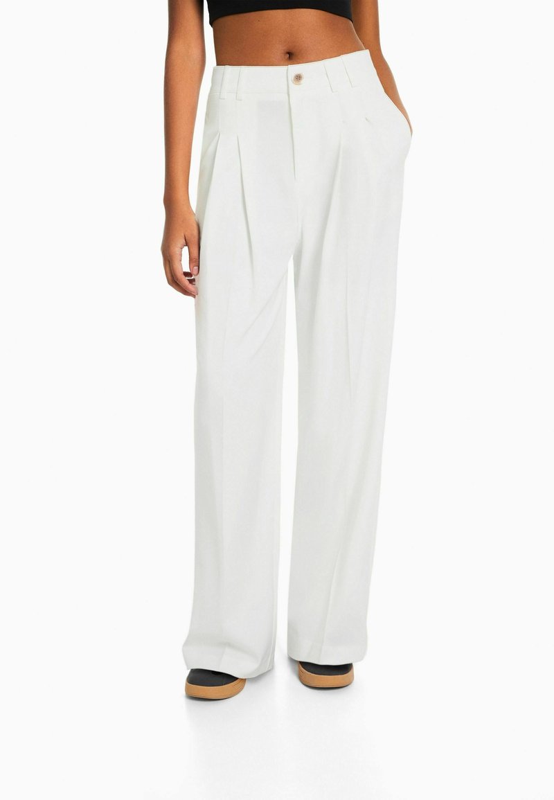 Bershka Pantalon classique - white