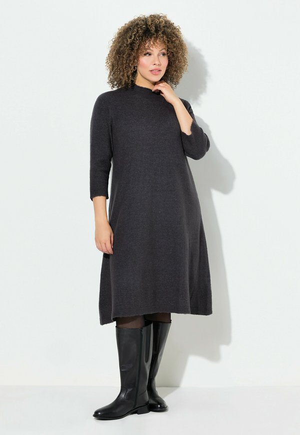 TURTLENECK  - Strickkleid - dark gray melange