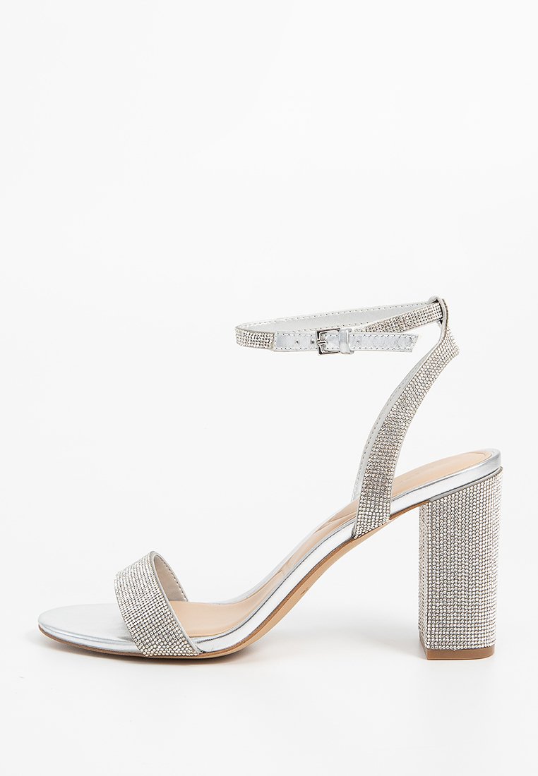 ALDO Sandalen met hoge hak zilverkleurig