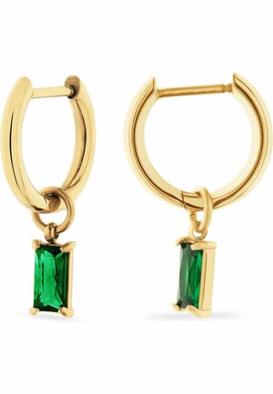 Boucles d'oreilles - geelgoud groen