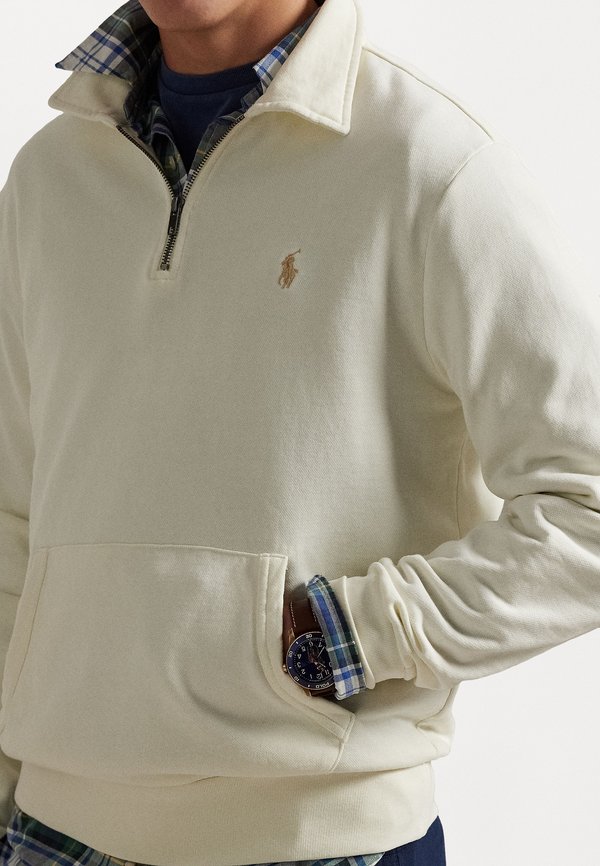 LOOPBACK FLEECE QUARTER ZIP SWEATSHIRT - Sweatshirt - clubhouse cream3