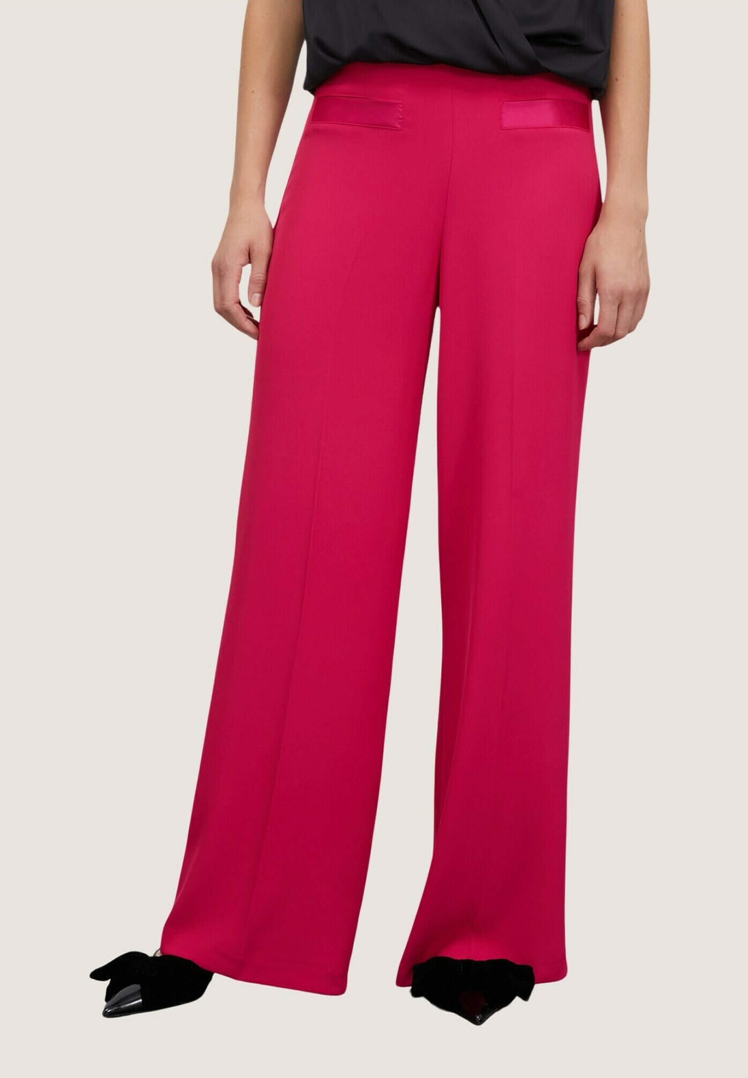Leggins Uomo Pantaloni Palazzo Donna In Lino Cotone Fucsia