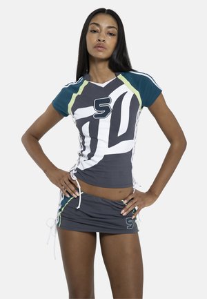 Jaded London LACE UP FOOTBALL BABY TEE - Μπλουζάκι με στάμπα - multi-coloured