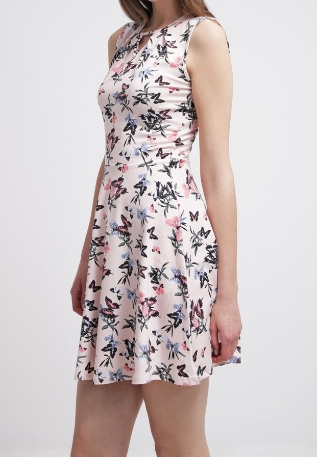 dorothy perkins floral skater dress Pink Yumi Floral Print Midi Skater Dress
