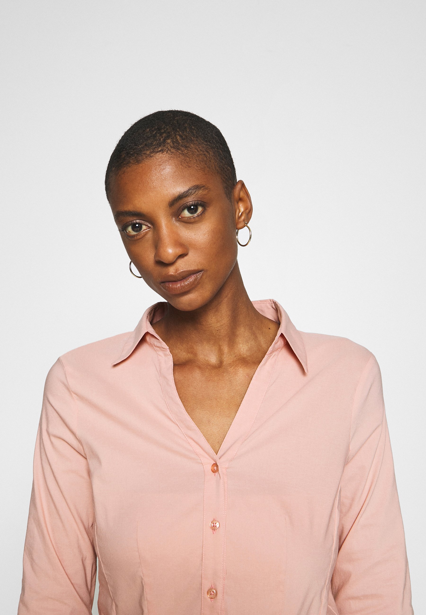 More & More BASIC BLOUSE Overhemdblouse pastel roseroze More & More SLEEVE Trui pastel roseroze Zalando.nl
