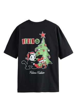 CHRISTMAS GRAPHIC PRINT - Polo majica - black felix the cat