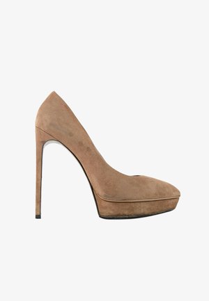 Saint Laurent, CHICA HEELS BROWN - Escarpins à talons hauts - beige