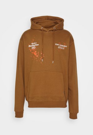 NY CONCEPT SPLAT HOOD UNISEX - Melegítőfelső - brown