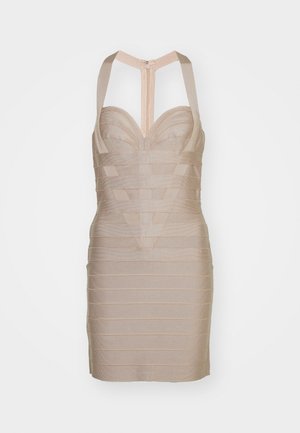 BANDAGE SWEETHEART MINI DRESS - Strikkjoler - dune