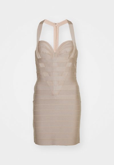 Hervé Léger BANDAGE SWEETHEART MINI DRESS - Pulóverruha - dune