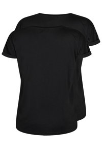 Zizzi 2-PACK SHORT SLEEVED - Osnovna majica kratkih rukava - black