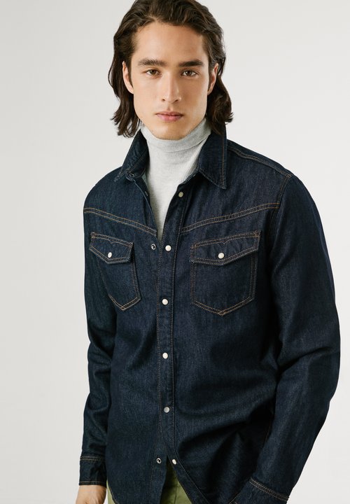Scotch & Soda Hommes Chemise Bleu Carreaux Coton Taille L
