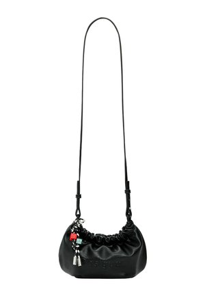 LARGE CROSSBODY WITH CHARMS - Portofel - black