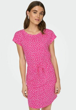 MIT KURZEN ÄRMELN  - Vestido informal - shocking pink