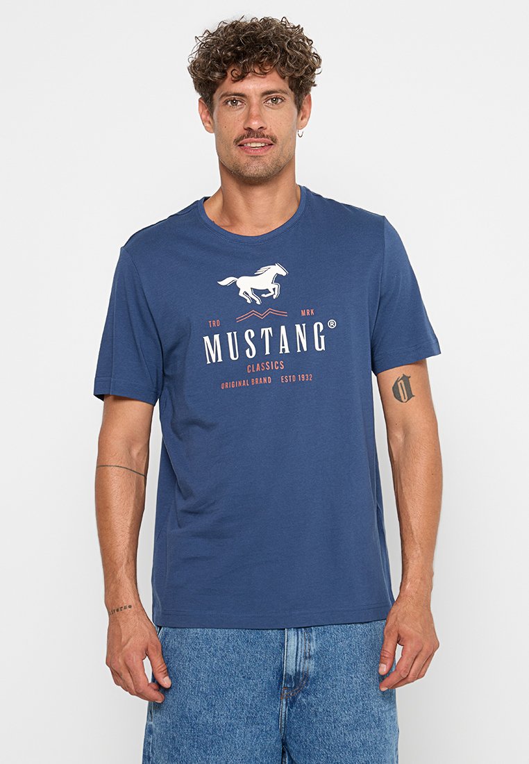 mustang T-shirt print koningsblauw mustang T-shirt print koningsblauw