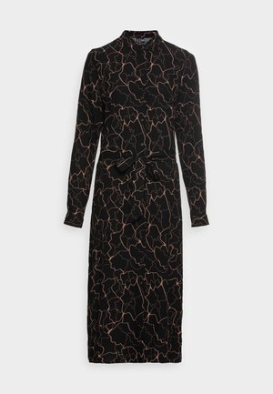 Vero Moda Tall VMANNA CALF SHIRT DRESS - Φόρεμα πουκάμισο - black/esta