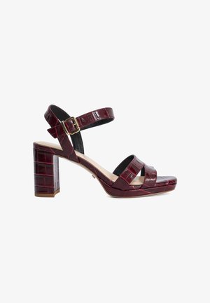 Dune London, MANIFESTING - Sandali - burg-croc print leather