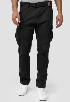 MATHEN - Cargo trousers - black