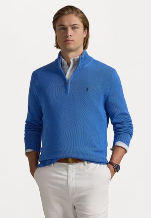 COTTON QUARTER ZIP SWEATER - Jersey de punto - blue orbit