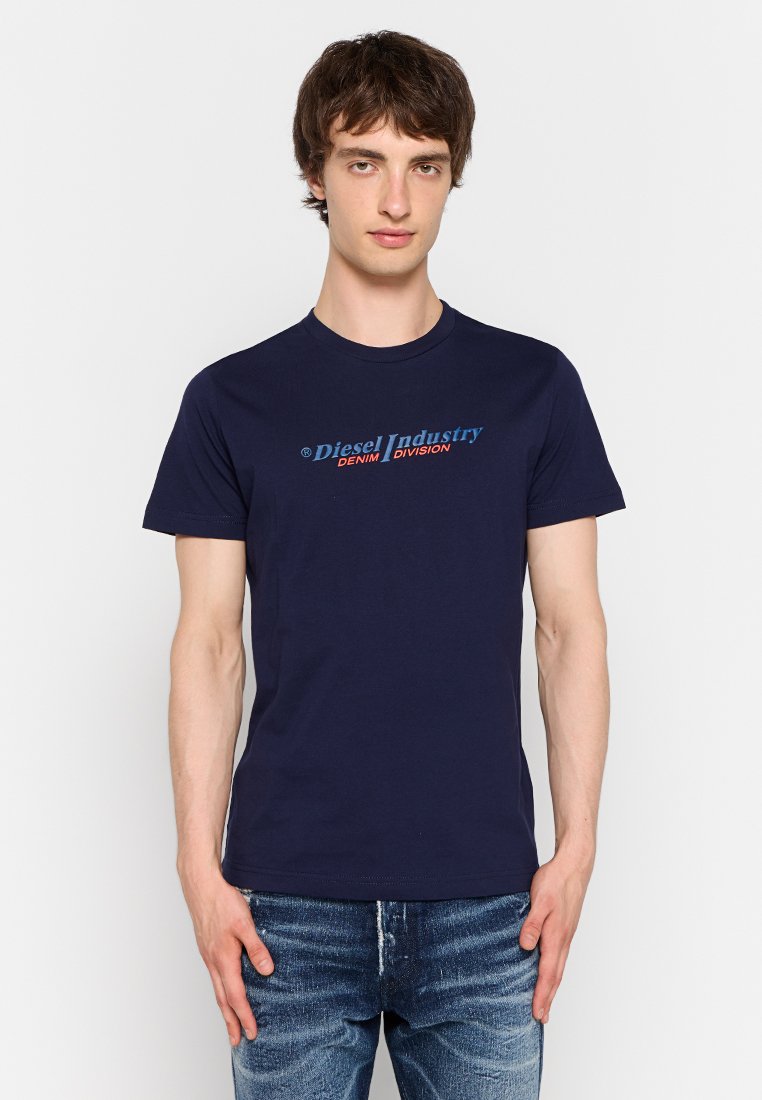 Diesel T-shirt print donkerblauw