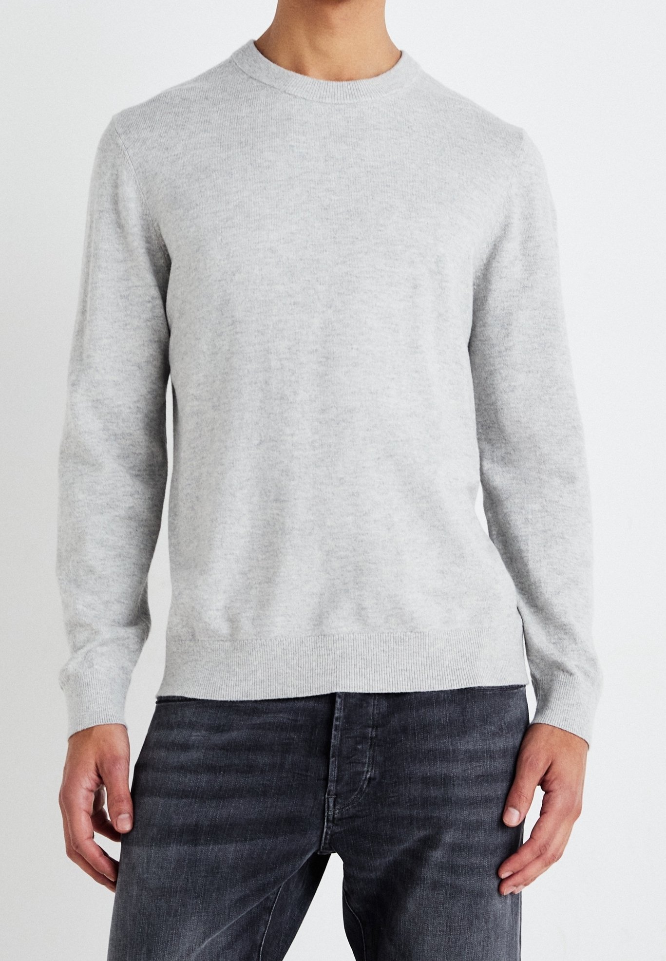 Sweat Pull Homme Gap Gris Coton Taille L Manches Longues
