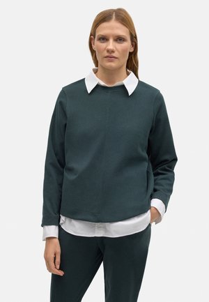 CÁLIDO CUELLO REDONDO CON TEXTURA - Jersey de punto - evergreen