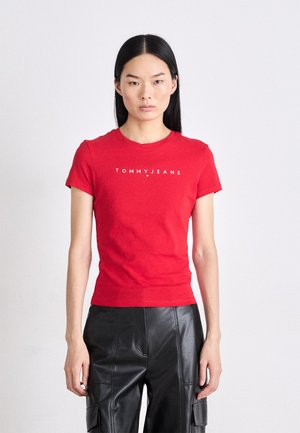 SLIM LINEAR TEE - T-shirts med print - red hot