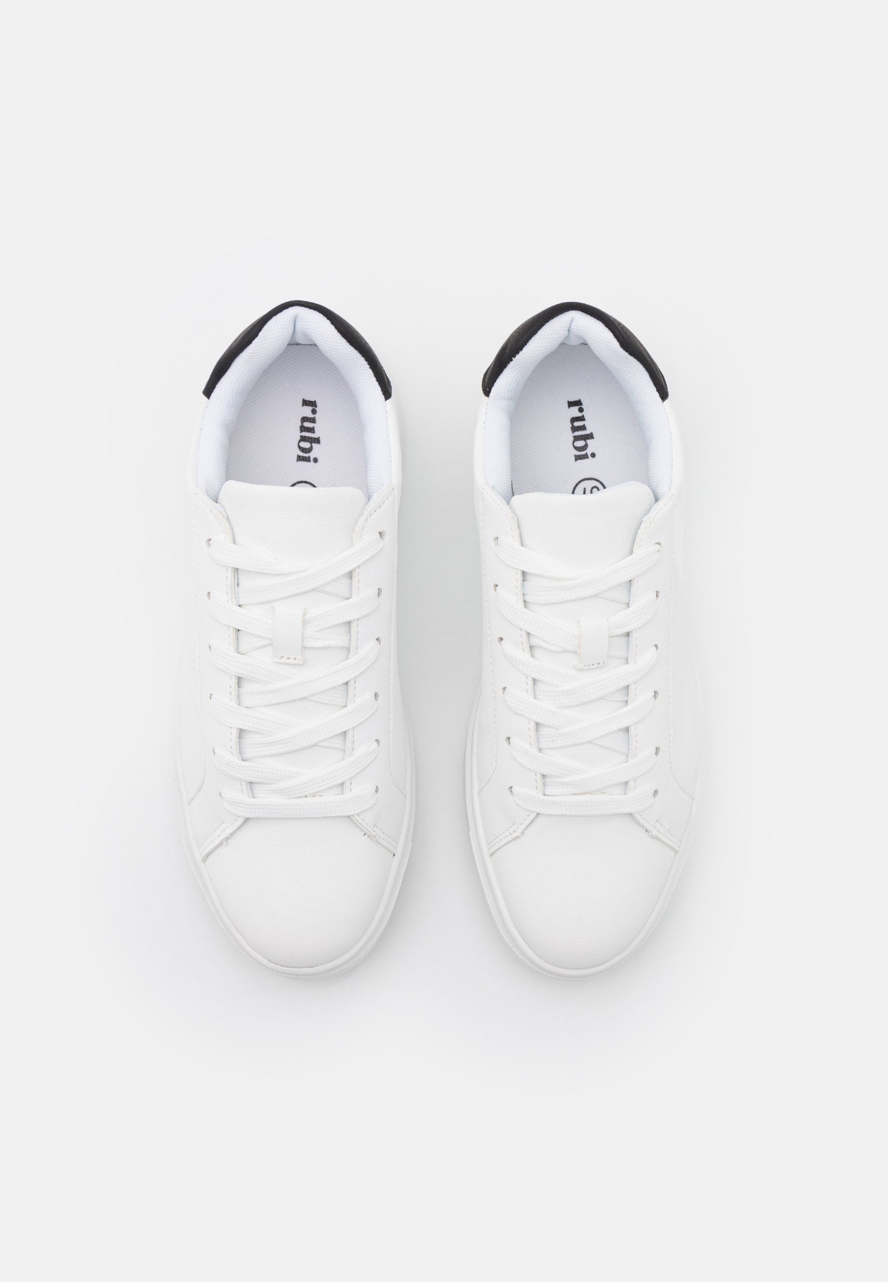 plain white platform trainers