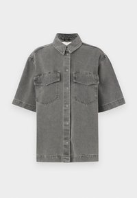ONLSOPHIE  SS NOOS - Button-down blouse - medium grey denim