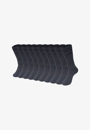Zehnerpack in anthrazitgrau mit geripptem Design und verstärktem Fersenbereich. Aus einem weichen, dehnbaren Material für zusätzlichen Komfort.
