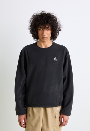 WOLF TREE CREW - Fleecepullover - black/anthracite/summit white