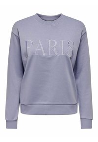 Felpa viola chiaro con design a girocollo, caratterizzata da "PARIGI" ricamato in una trama a contrasto sulla parte anteriore. Maniche a costine e orlo.