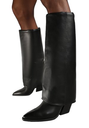 Super Mode Bottes de cowboy / motard - noir