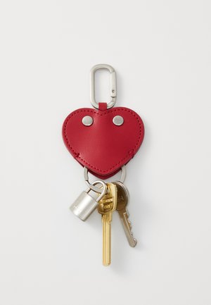 HEART FLAT KEY RING - Porte-clefs - red