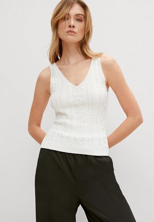 MIT ZOPFMUSTER - Top - off white