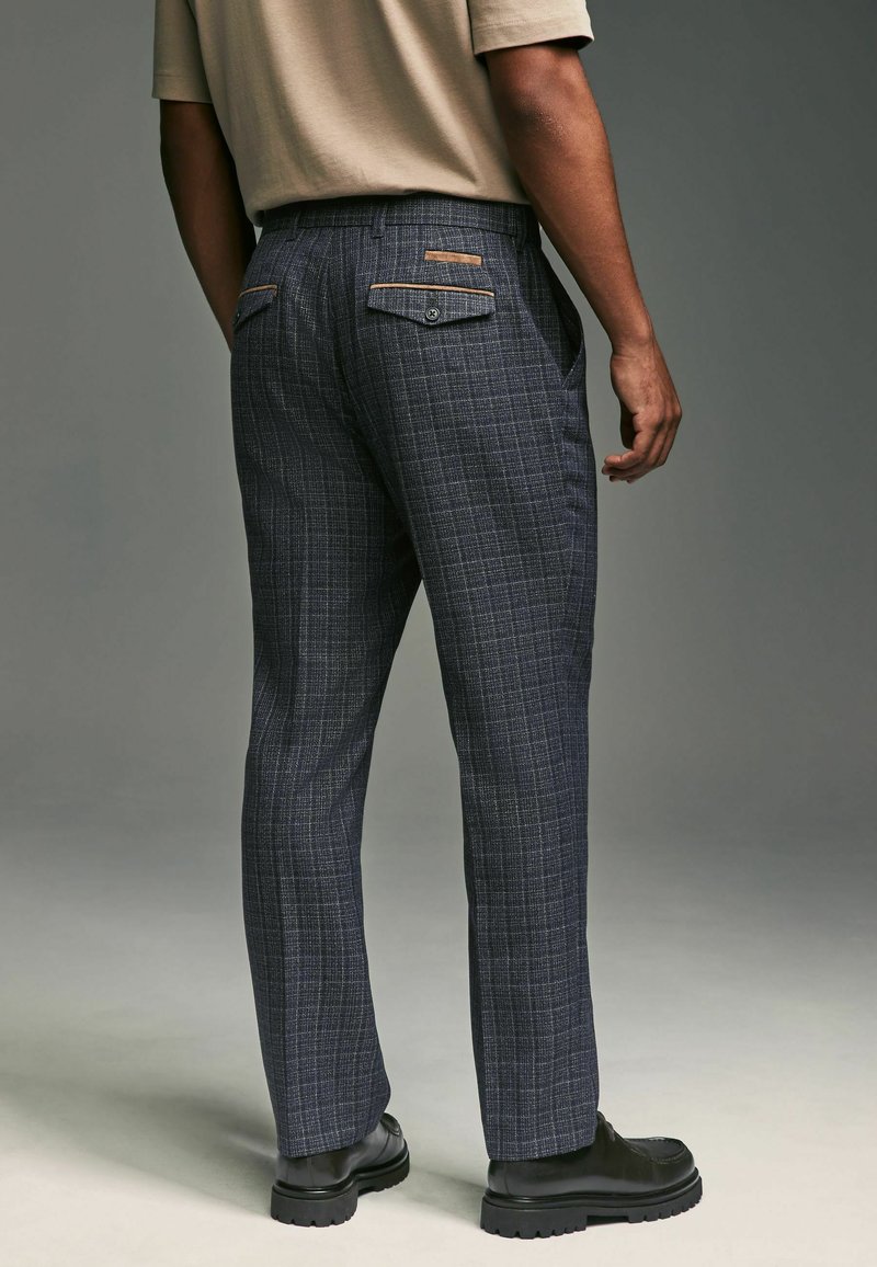 Next TRIMMED CHECK SMART - Stoffhose - grey