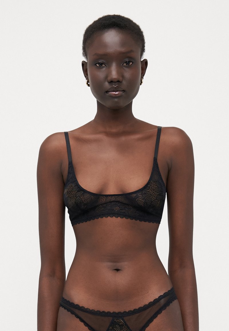 KIKI DE MONTPARNASSE - DAHLIA SOFT BRA - Sujetador sin aros - black, Ampliar