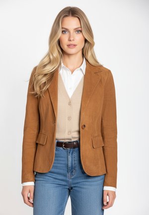Blazer - cognac velour