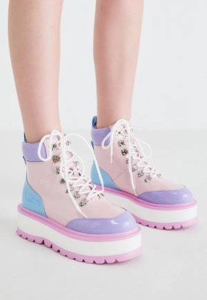 Koi Footwear KAWAII HYDRA  - Škornji z vezalkami - pink/blue