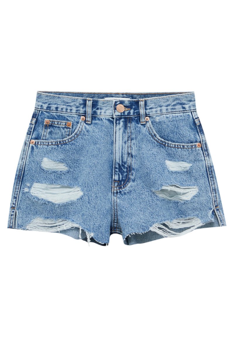PULL&BEAR Jeansshort blauw denim/bluedenim