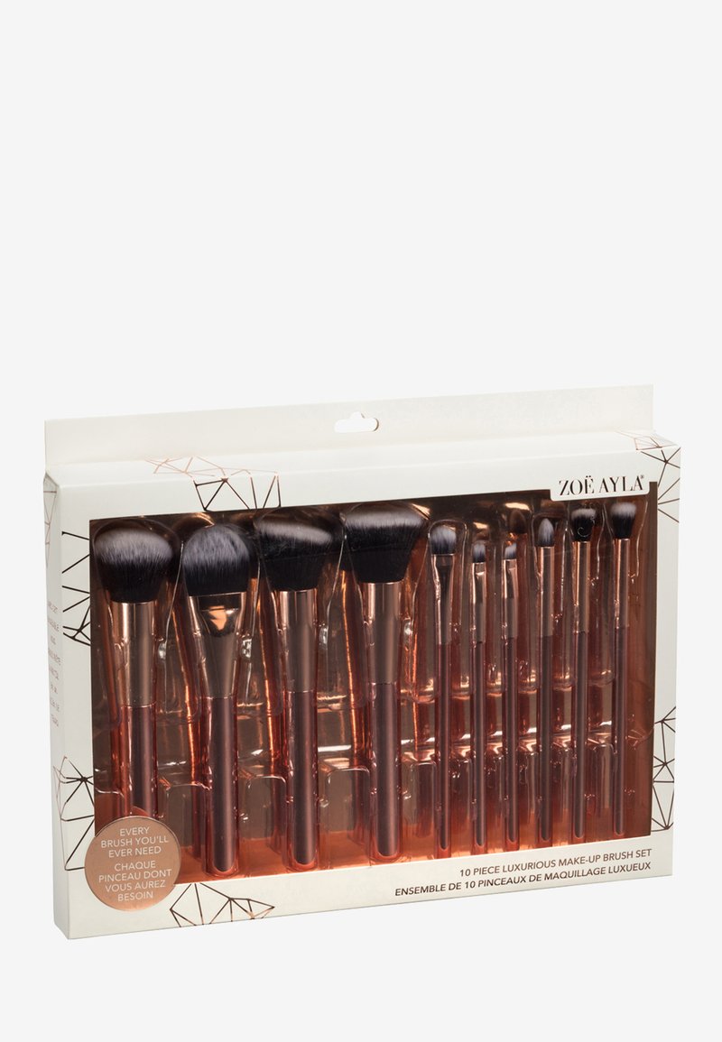 Zoe Ayla 10 Piece Luxurious Make Up Brush Set Sminkpensel Rose Gold Guldfargat Zalando Se