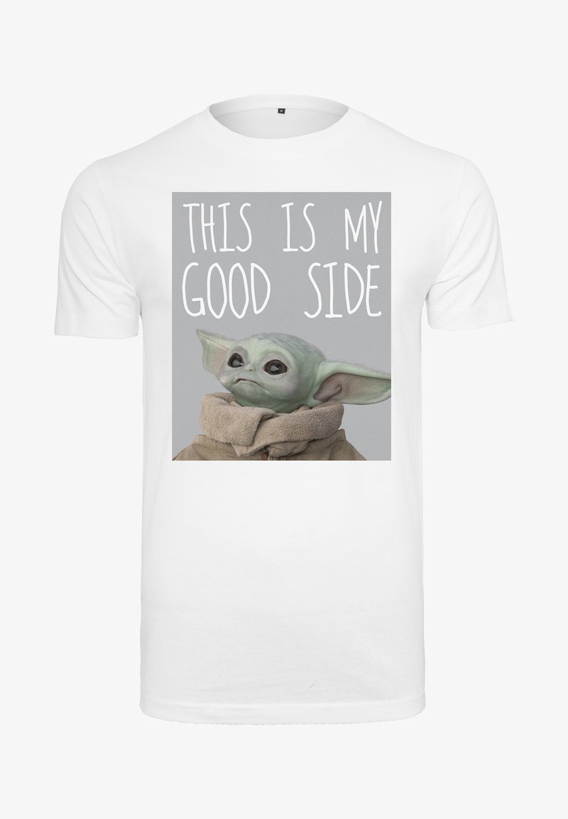 Merchcode YODA GOOD SIDE TEE - Camiseta estampada - white