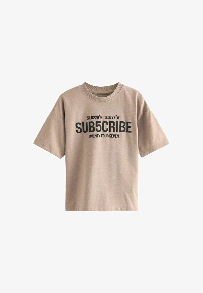 Next SHORT SLEEVE  REGULAR FIT - Print T-shirt - cement subscribe