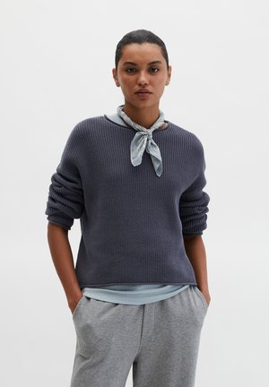 LONGSLEEVE BOAT NECK - Strickpullover - blue graphite