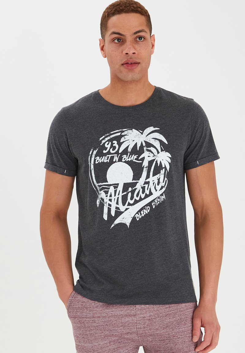 Blend BHPERRY - Camiseta estampada - charcoal
