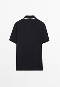 Massimo Dutti POLO NECK SHORT SLEEVE - Polo - dark blue